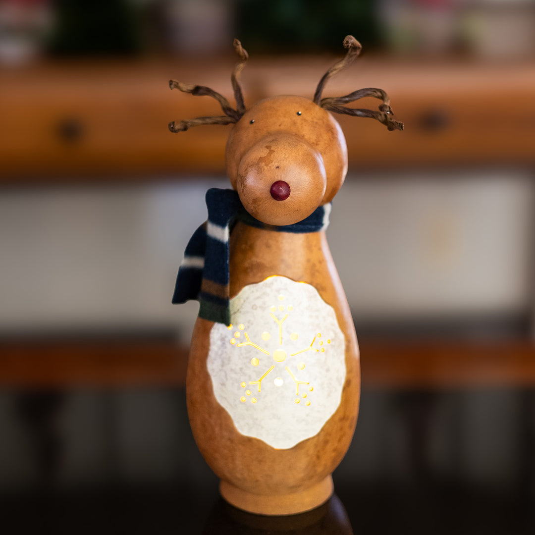 Dash Small Lit Reindeer Gourd at Meadowbrooke Gourds. 