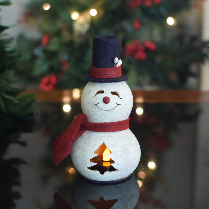 Easton Miniature Snowman Gourd at Meadowbrooke Gourds. 