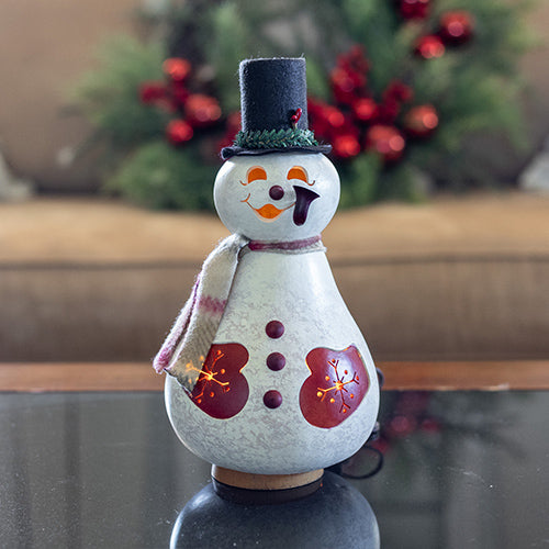 Finn Snowman Gourd at Meadowbrooke Gourds. 