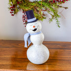 Frostworth Snowman - Winter hand-crafted gourd design by Meadowbrooke Gourds