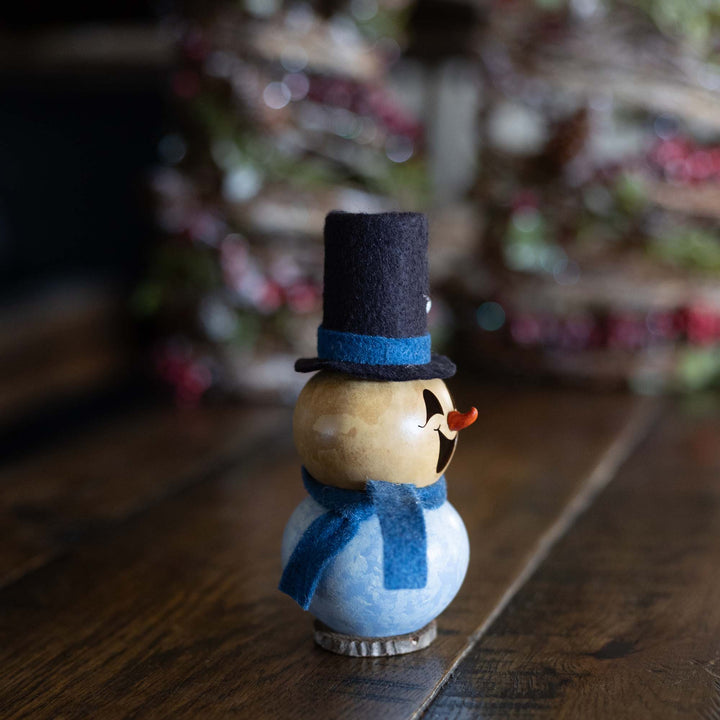 Gabriel Tiny - Winter hand-crafted gourd design by Meadowbrooke Gourds