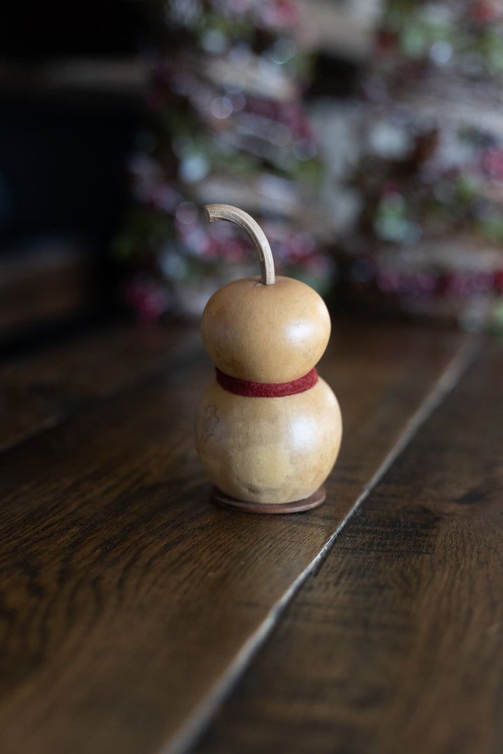 GIngerbread Man Gourd Back View at Meadowbrooke Gourds. 