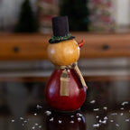 Joel Miniature Snowman Gourd - Side View at Meadowbrooke Gourds. 
