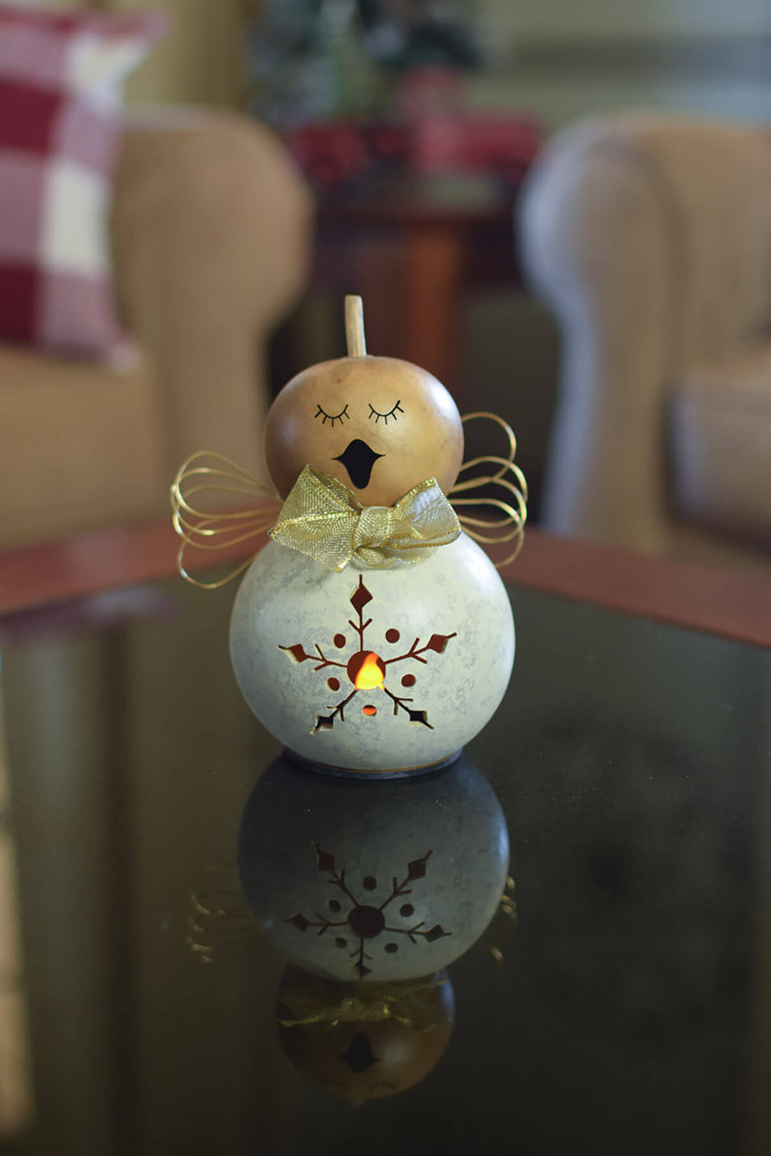 White Julia the angel gourd at Meadowbrooke Gourds