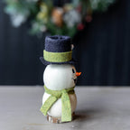 Meadowbrooke Tiny Snowman Gourd Side View at Meadowbrooke Gourds. 