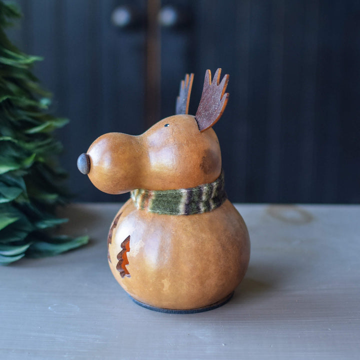 Miles Moose Miniature Gourd - Side View at Meadowbrooke Gourds. 