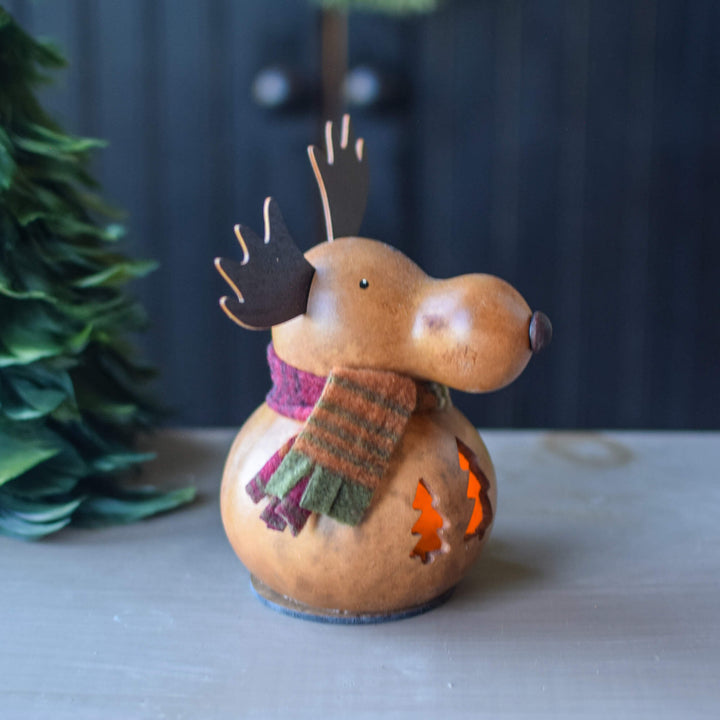 Miles Moose Miniature Gourd - Side View at Meadowbrooke Gourds. 