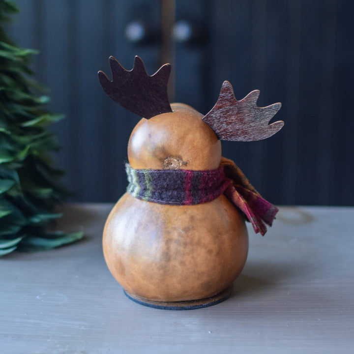 Miles Moose Miniature Gourd - Back View at Meadowbrooke Gourds. 