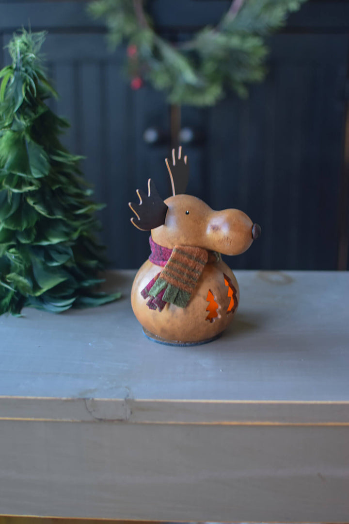Miles the moose gourd at Meadowbrooke Gourds. Right Side View