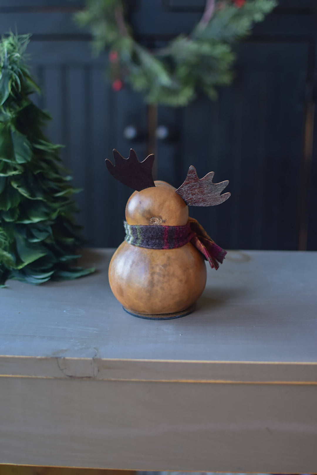 Miles the moose gourd at Meadowbrooke Gourds. Back View