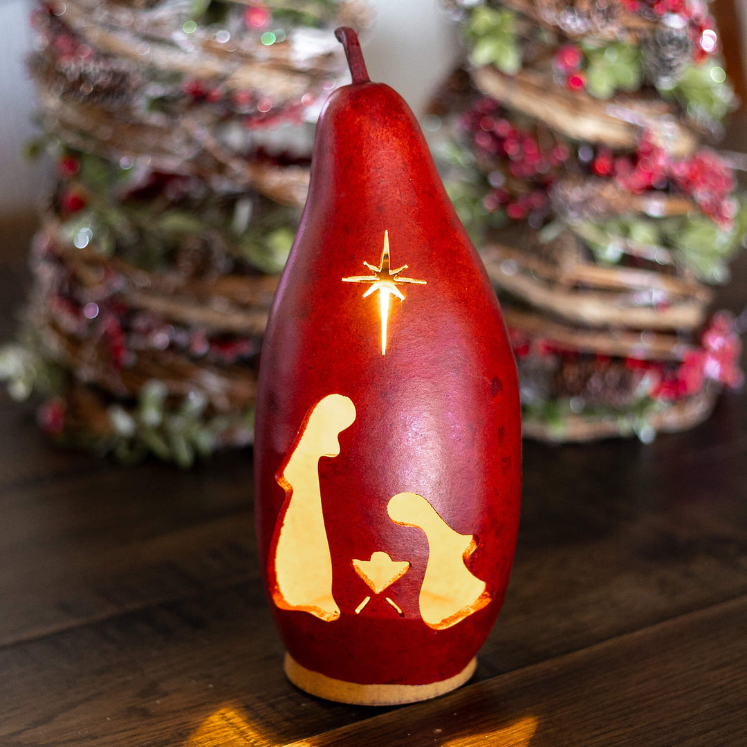 Nativity Silhouette Gourd at Meadowbrooke Gourds. 
