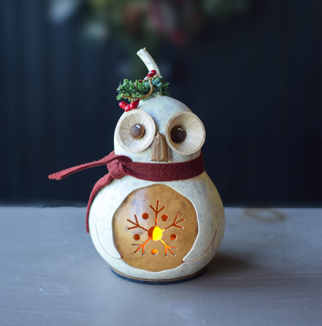 Olwen Gourd Owl at Meadowbrooke Gourds. 
