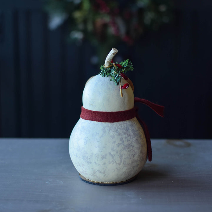 Olwen Gourd Owl - Back View at Meadowbrooke Gourds. 