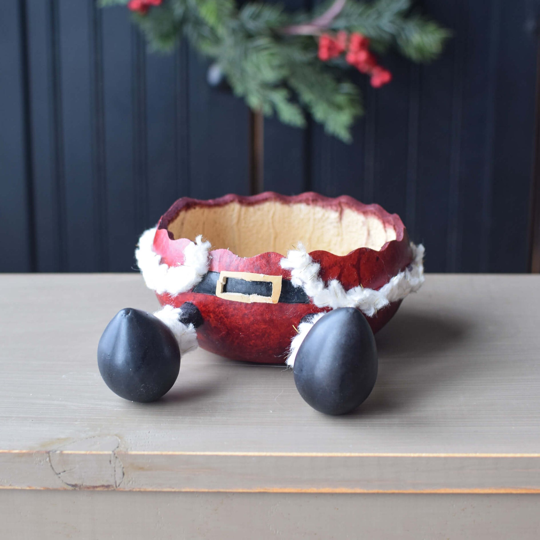 Small Santa Pants at Meadowbrooke Gourds. 