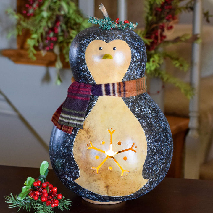 Preston Penguin Gourd at Meadowbrooke Gourds. 