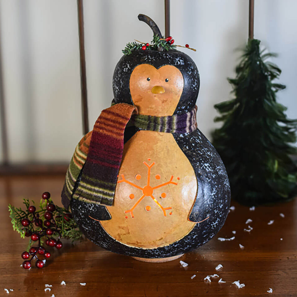Preston Gourd Penguin at Meadowbrooke Gourds. 