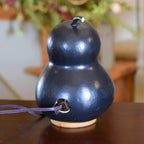 Parkin Small Lit Penguin Gourd - Back View at Meadowbrooke Gourds. 