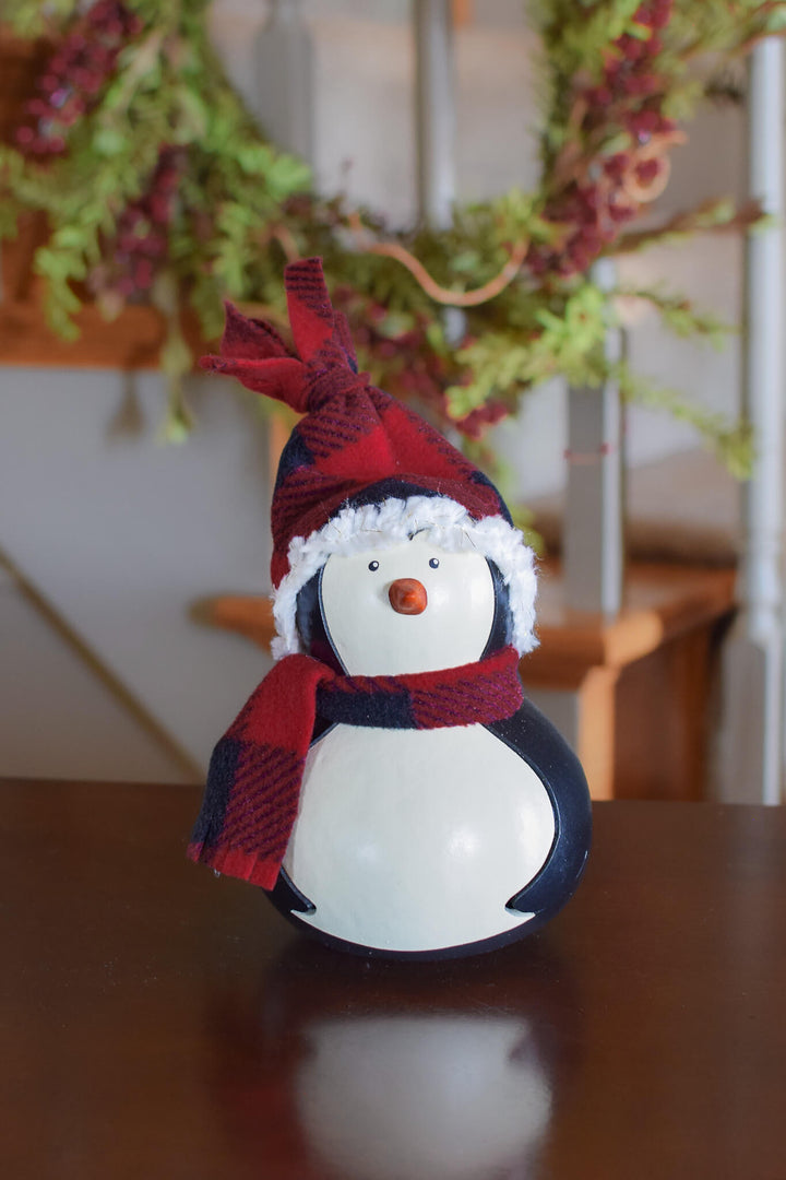 Parkin Girl Penguin Gourd at Meadowbrooke Gourds. 