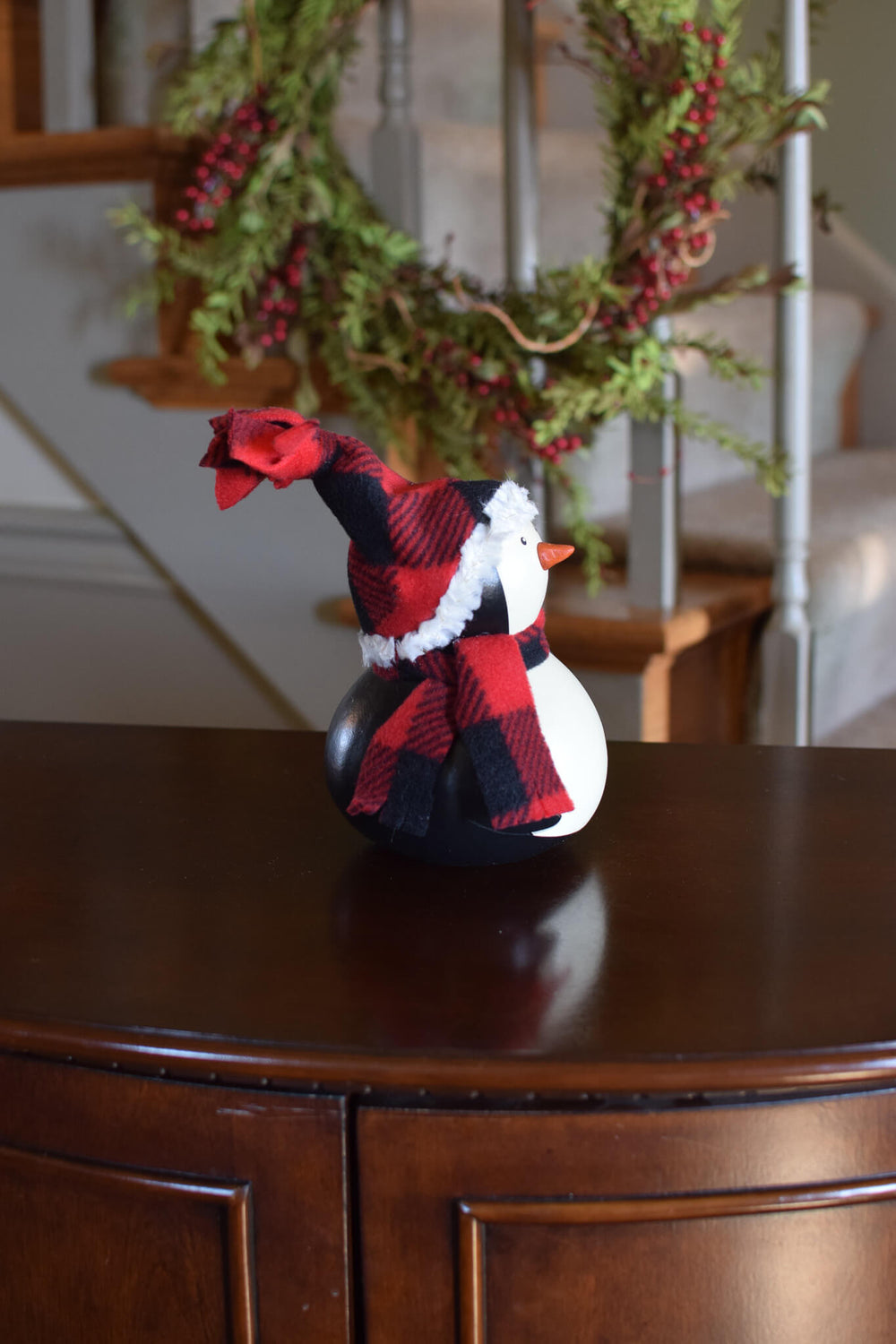 Parkin Girl Penguin Gourd Side View at Meadowbrooke Gourds. 