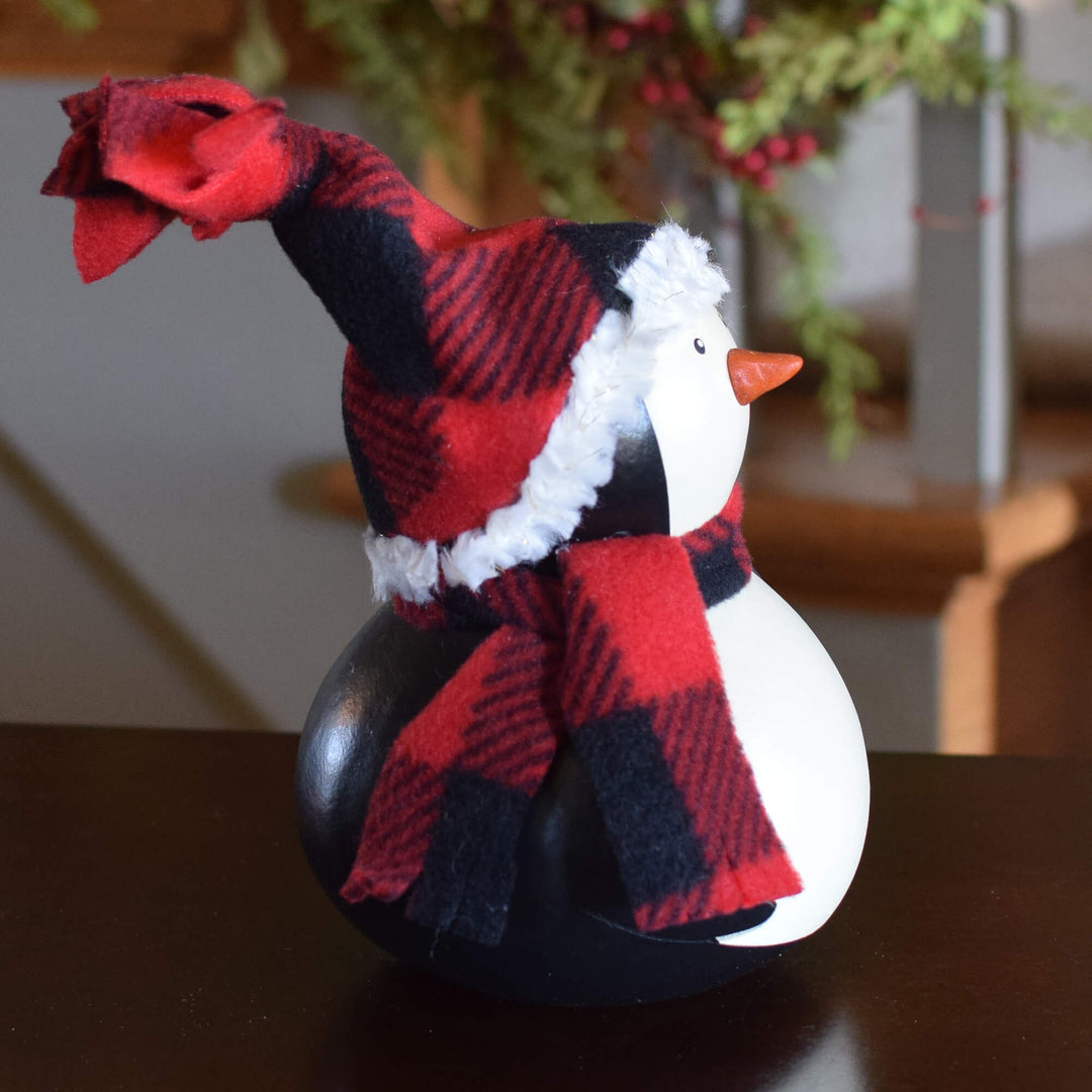 Parkin Girl Penguin Gourd side view by Meadowbrooke Gourds