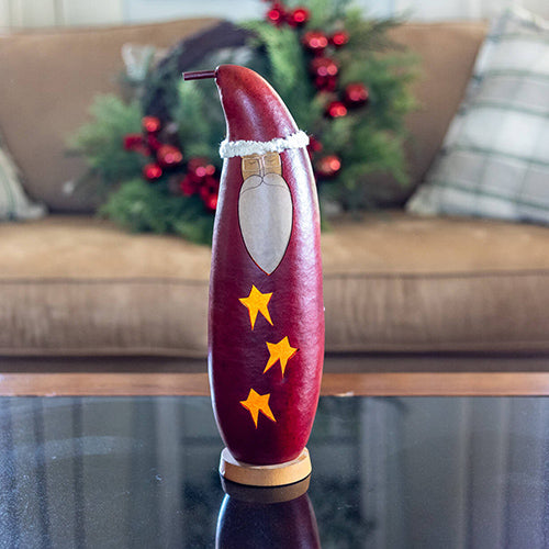 Father Christmas Santa Gourd at Meadowbrooke Gourds. 