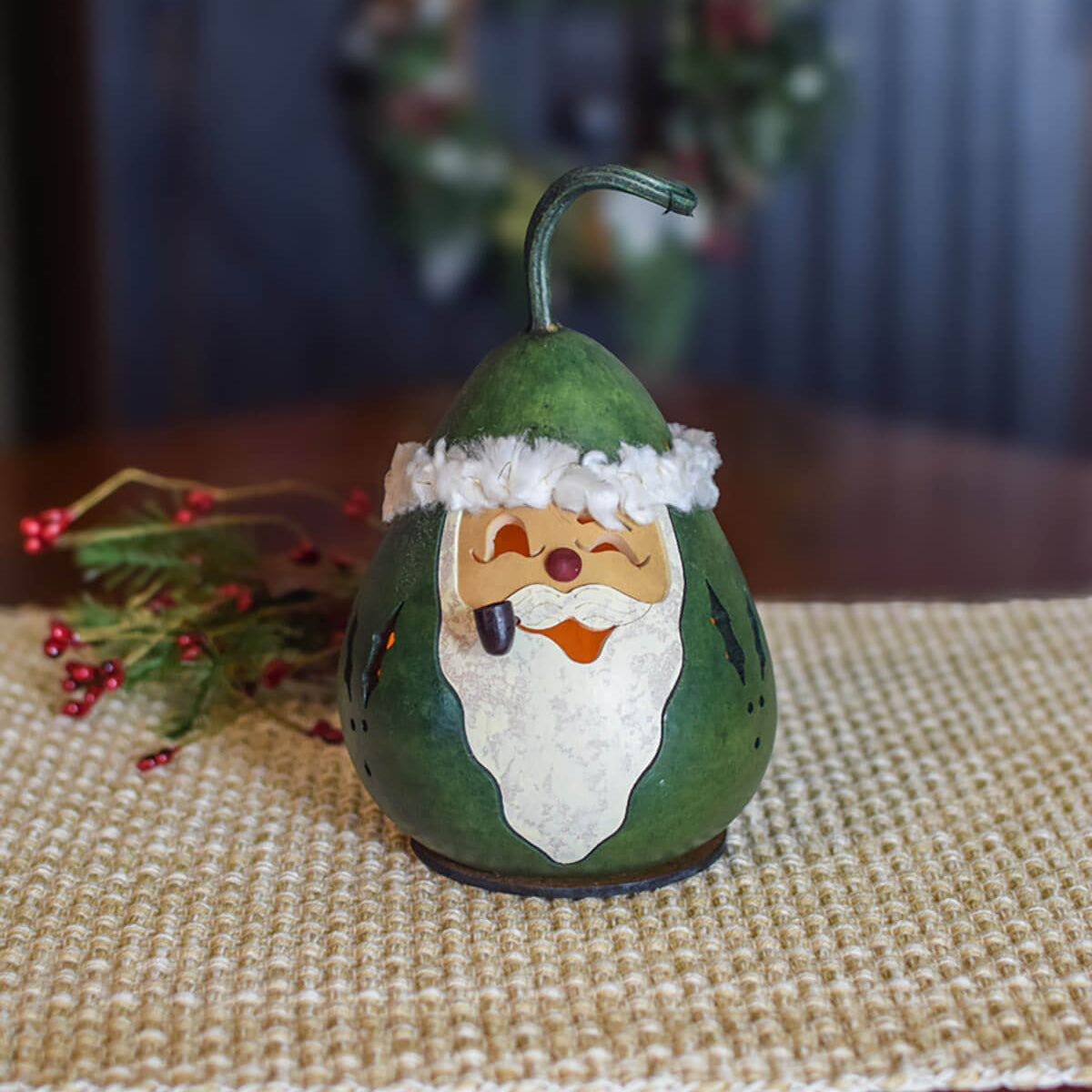 Green St. Nick gourd at Meadowbrooke Gourds