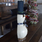 Snowman wallhanger gourd side view at Meadowbrooke Gourds