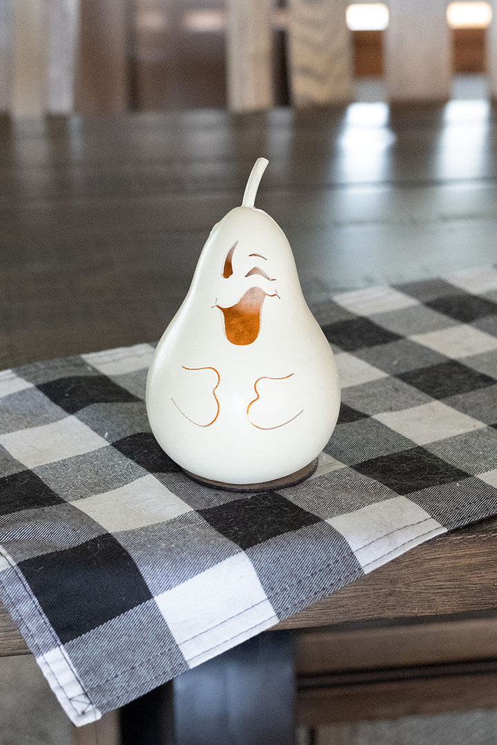 Winking Jake Ghost Gourd at Meadowbrooke Gourds. 