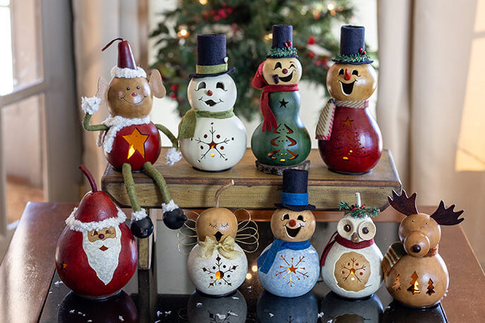 Winter Miniature Gourds at Meadowbrooke Gourds. 