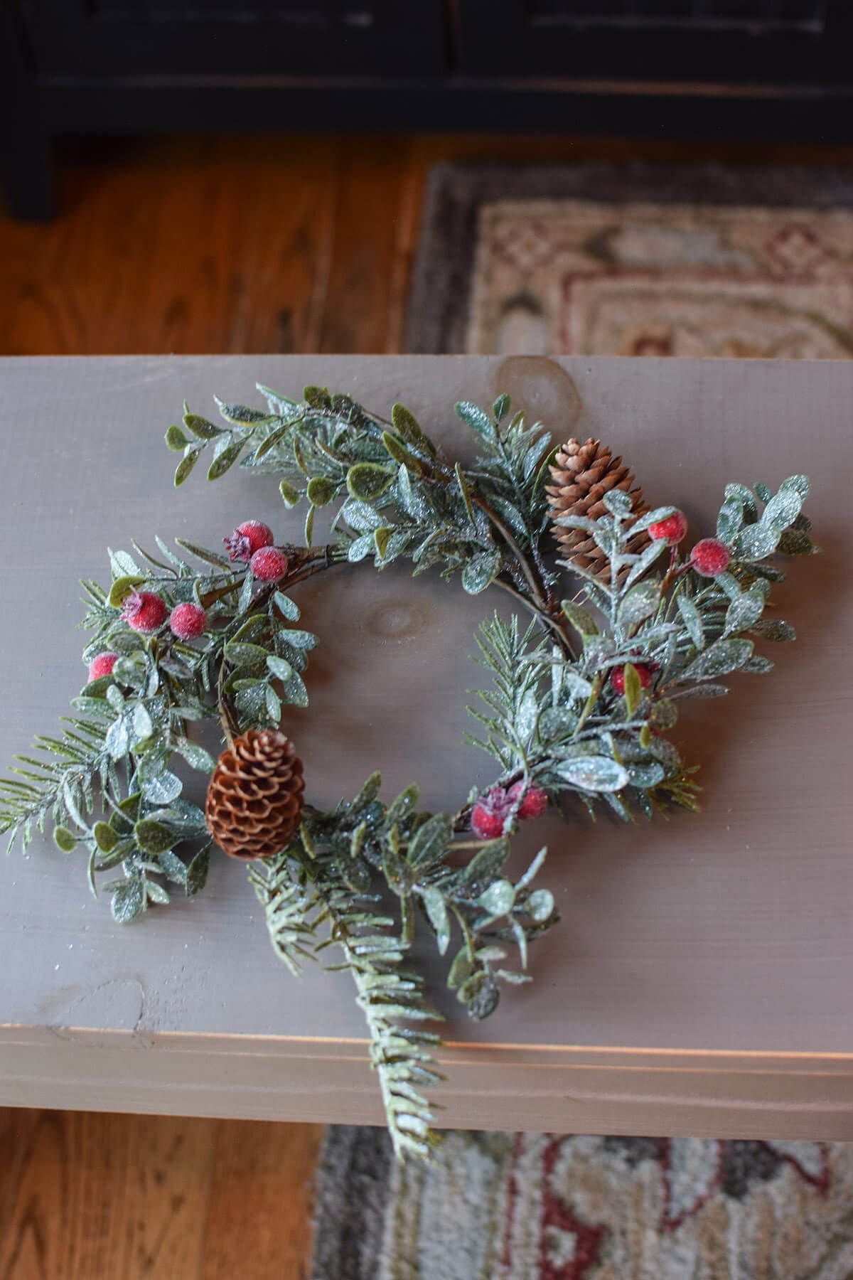 Winter candle ring