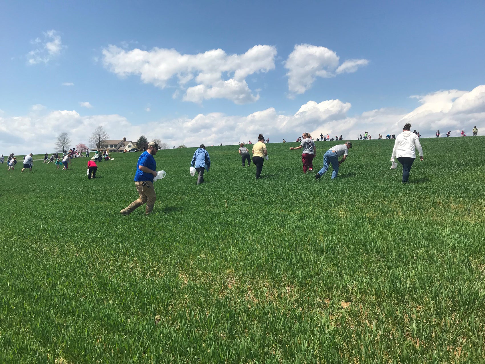 Egg hunt participants at Meadowbrooke Gourds