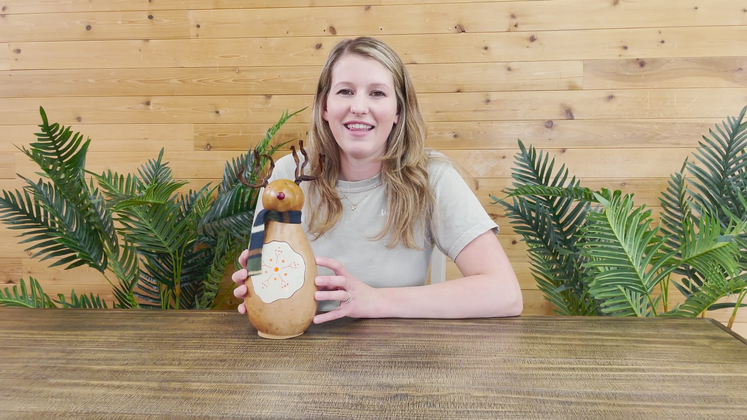 Dash Reindeer Gourd Product Video at Meadowbrooke Gourds. 
