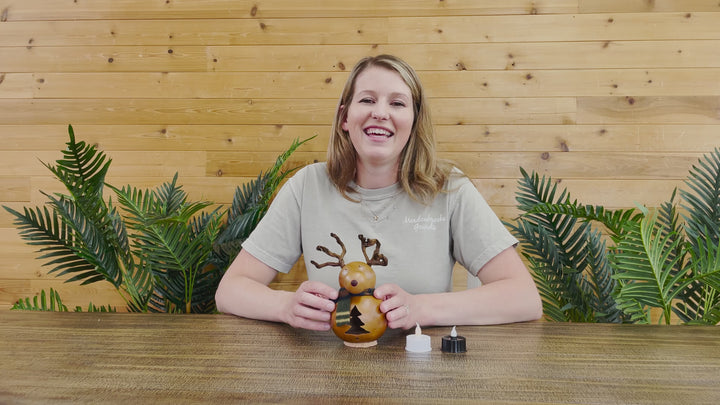 Miniature Dash reindeer gourd video at Meadowbrooke Gourds