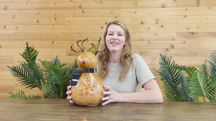 Large Dash the reindeer video at Meadowbrooke Gourds