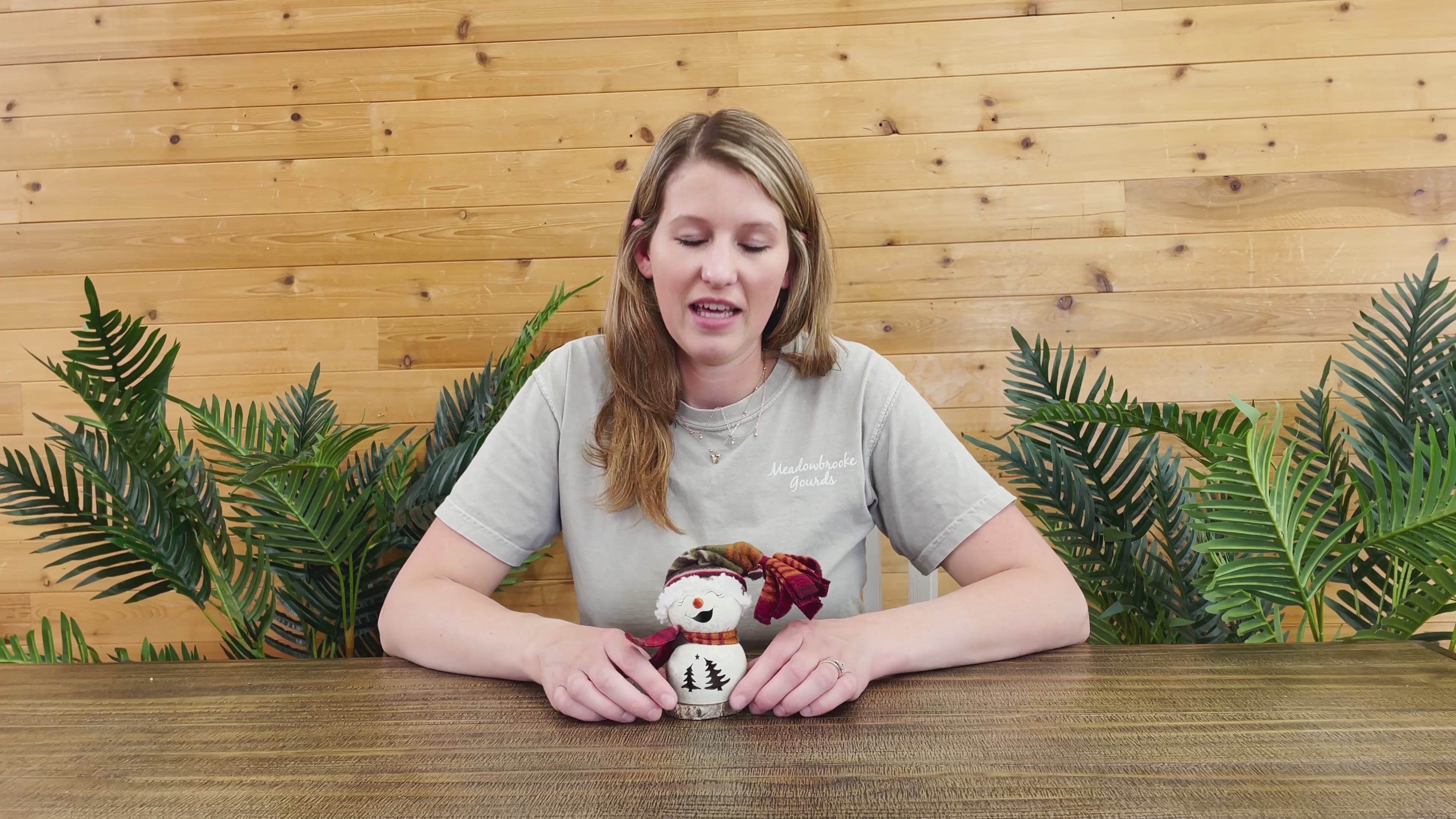 Everleigh snow girl video at Meadowbrooke Gourds