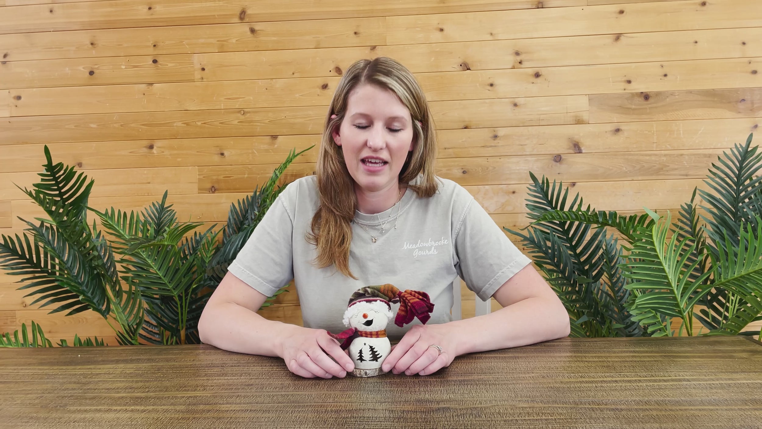 Everleigh snow girl video at Meadowbrooke Gourds