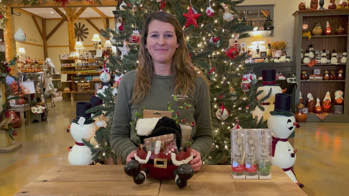 Santa Pants gift basket video at Meadowbrooke Gourds
