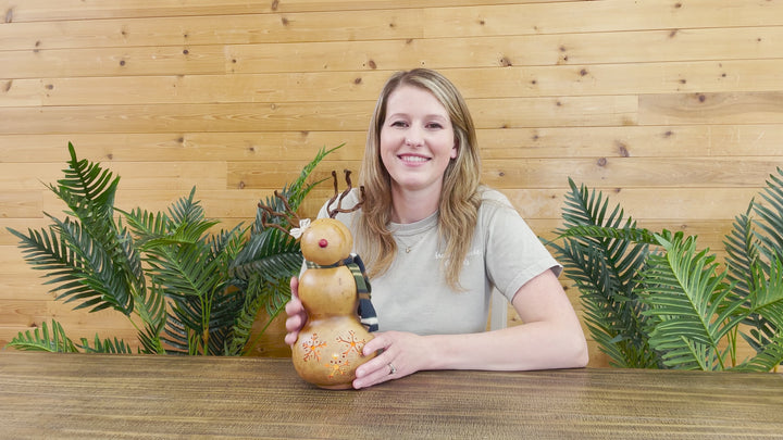 Dash the girl reindeer gourd video at Meadowbrooke Gourds