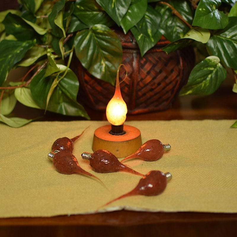 Decorative light bulbs and a base
