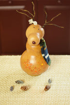 Reindeer girl lit gourd at Meadowbrooke Gourds