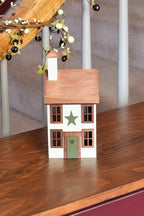 Wooden four window house