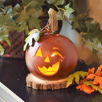 Fredrick lit gourd at Meadowbrooke Gourds
