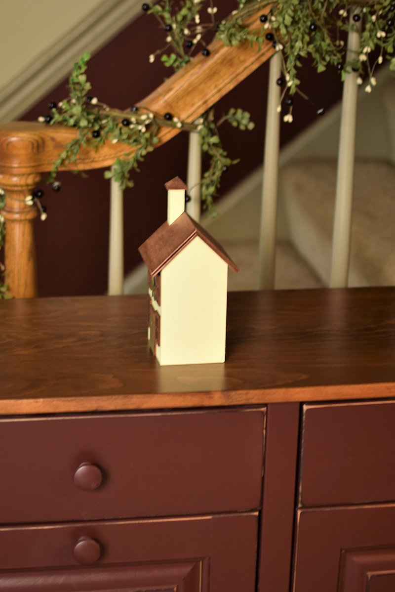 Wooden four window house side view