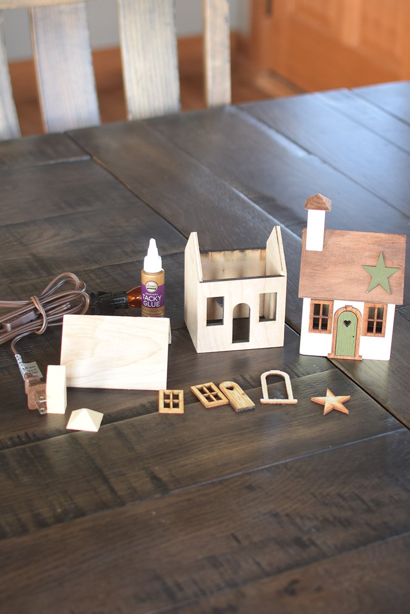 Village Luminary Craft Kit - 2 Window House