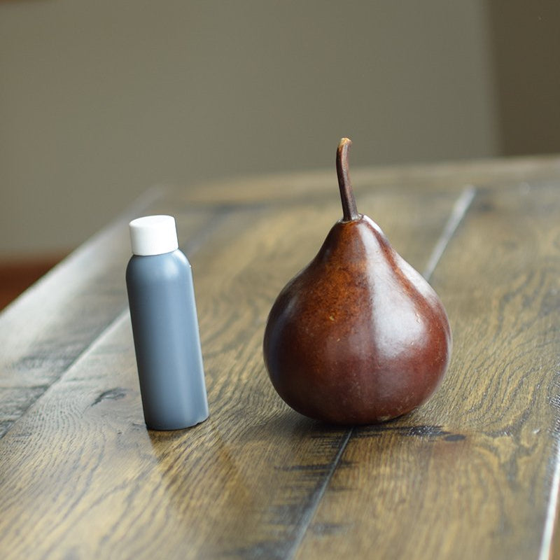 Dye bottle and small dyed gourd