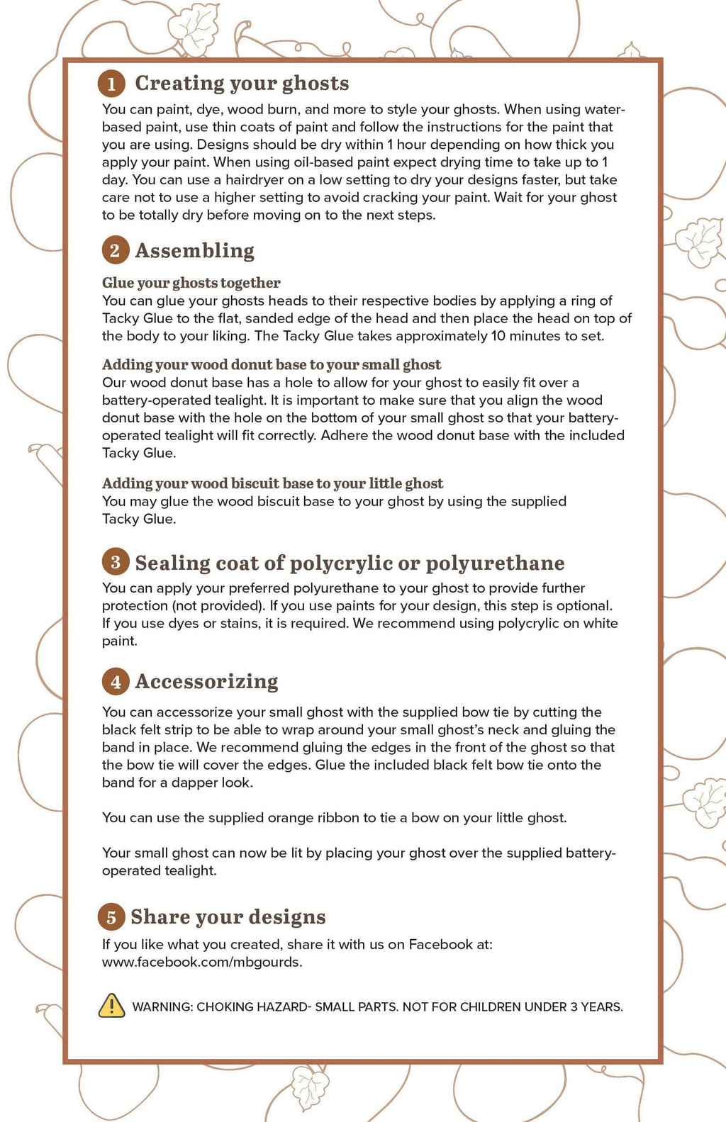 Ghost gourd kit instructions