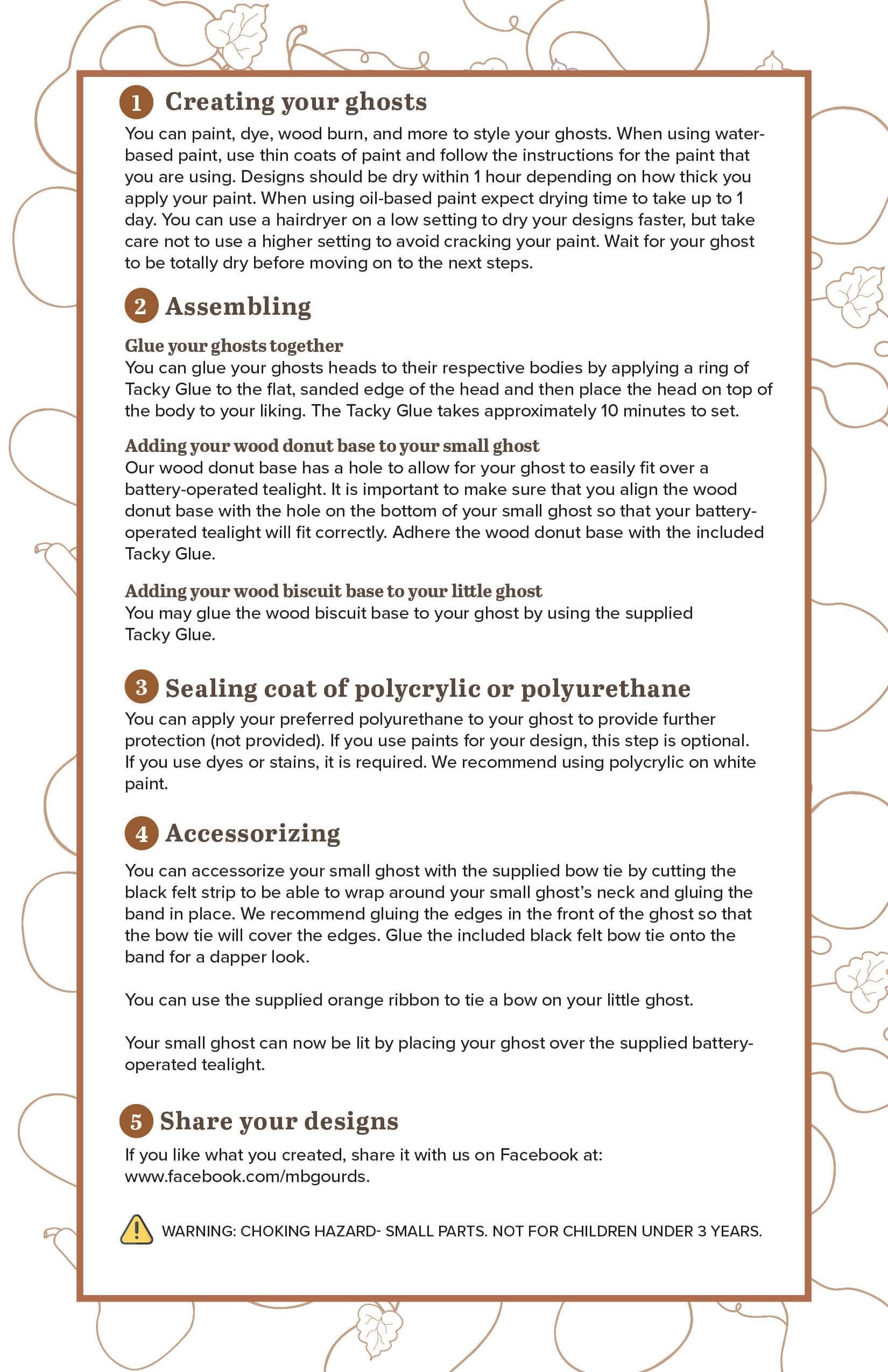 Ghost gourd kit instructions