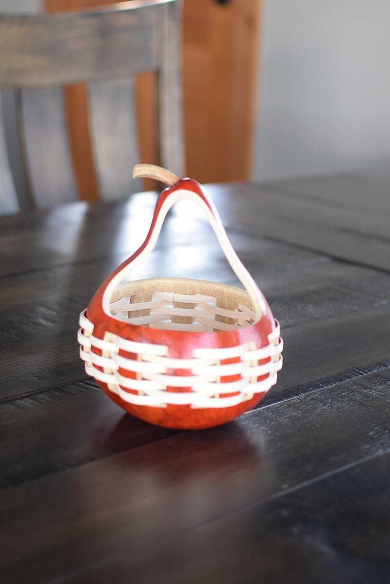 Woven gourd basket  at Meadowbrooke Gourds