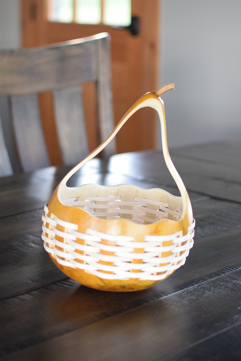 Woven gourd basket  at Meadowbrooke Gourds