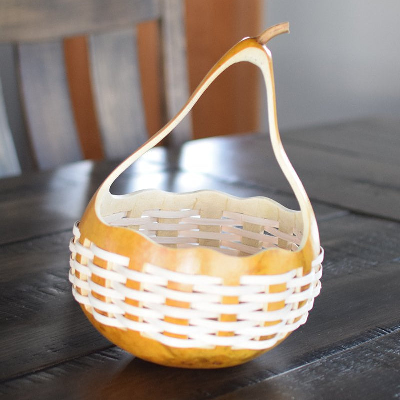 Woven gourd basket  at Meadowbrooke Gourds